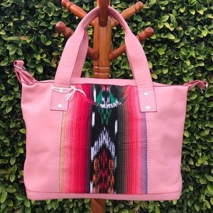 Nena and Co Pink Leather Sonia Carryall BNWT